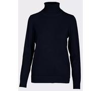 CLARINA - NOS Rollkragen-Pullover,1/1Arm 623 marine - Gr. - 42