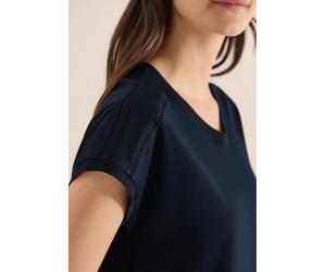 NOS Solid Lace Shoulder T-Shir M