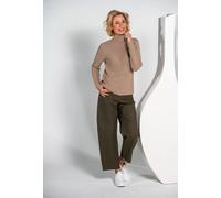 NOS Stehbund-Pullover, 1/1 Arm Beige 46