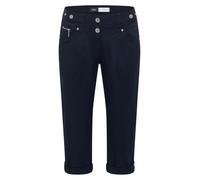 Cecil Damen Mid Waist Casual Fit Hose mit Turn Up in Blau, Gr: 36