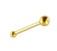 NOSE PIN/Nasenstecker/Echtgold 750 Piercing/Maße 0,8 x 6 x 1,2 mm/modern extravagant/Online Shop Schmuck kaufen / 45069