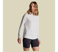 Craghoppers - Women's Nosilife Akona Longsleeve - Longsleeve, Gr. XS 34, weiß/grau (SailWhite/BlueNavyStripe)