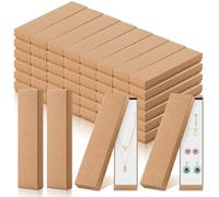 Nosiny Schmuck-Geschenkboxen, mit Schwamm gefüllte Armband-Box, Kraft-Uhren, Fußkettchen, Geschenk, rechteckig, für Verkauf, Versand, Verpackung, Geburtstag, Weihnachten, Verlobung, Braun, 20,3 x 5,1