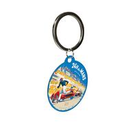 Nostalgic-Art Retro Schlüsselanhänger, Ø 4 cm, 24h Le Mans - Racing Poster Blue - Geschenk-Idee für Motor-Fans, Original Lizenzprodukt (OLP), aus Metall, Vintage Design