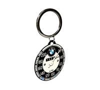 Nostalgic Art Schlüsselanhänger BMW Tachometer Ø 4 cm Edelstahl silber/schwarz
