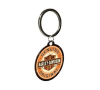 Nostalgic-Art Retro Schlüsselanhänger, Ø 4 cm, Harley-Davidson - Genuine Original - Geschenk-Idee für Biker, Original Lizenzprodukt (OLP), aus Metall, Vintage Design