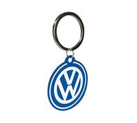 Nostalgic-Art Retro Schlüsselanhänger, Ø 4 cm, VW - Logo - Volkswagen Bus Geschenk-Idee, aus Metall, Vintage Design