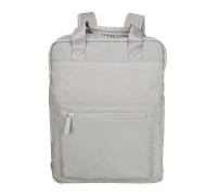 Notebookrucksack HARBOUR 2ND "Hamburg XL", Damen, Gr. B/H/T: 30cm x 40cm x 12cm, grau (light taupe), Canvas, Baumwolle, Polyurethane, Rucksäcke, Tagesrucksack Arbeitsrucksack Schulrucksack (31133266-0