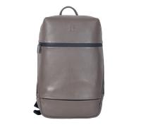 Notebookrucksack HARBOUR 2ND "Liverpool", Gr. B/H/T: 27cm x 44cm x 12cm, grau (stone), Rindsleder, Rucksäcke, Unisex Businessrucksack, Geschäftsrucksack mit Logoprägung (75835903-0) stone