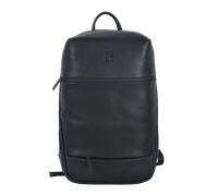 Notebookrucksack HARBOUR 2ND "Liverpool", Gr. B/H/T: 27cm x 44cm x 12cm, schwarz, Rindsleder, Rucksäcke, Unisex Businessrucksack, Geschäftsrucksack mit Logoprägung (83668103-0) schwarz