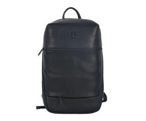 Notebookrucksack HARBOUR 2ND "Liverpool", Gr. B/H/T: 27cm x 44cm x 12cm, schwarz, Rindsleder, Rucksäcke, Unisex Businessrucksack, Geschäftsrucksack mit Logoprägung (83668103-0) schwarz