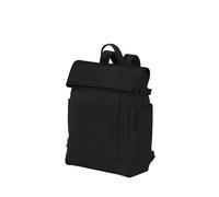 Notebookrucksack SAMSONITE "ESSENTIS Jana Ina Zarrella 25/31 L 15.6" RFID", Gr. B/H/T: 31cm x 44,5cm x 16cm, schwarz, Polyester, Rucksäcke, Softes, mattes Nylon, federleicht mit herausnehmbarer Trennw
