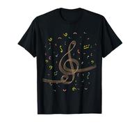 Notenschlüssel T-Shirt - Violinschlüssel Musik-Noten Musiker T-Shirt