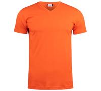 noTrash2003 Herren V-Neck Kurzarm T-Shirt Clique Basic by Kurzärmelig Enger Passform Nackenband hinten Kragenbündchen mit Elastan, 145 g/qm, Oeko-Tex Zertifiziert