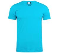 noTrash2003 Herren V-Neck Kurzarm T-Shirt Clique Basic by Kurzärmelig Enger Passform Nackenband hinten Kragenbündchen mit Elastan, 145 g/qm, Oeko-Tex Zertifiziert