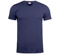 noTrash2003 Herren V-Neck Kurzarm T-Shirt Clique Basic by Kurzärmelig Enger Passform Nackenband hinten Kragenbündchen mit Elastan, 145 g/qm, Oeko-Tex Zertifiziert