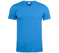 noTrash2003 Herren V-Neck Kurzarm T-Shirt Clique Basic by Kurzärmelig Enger Passform Nackenband hinten Kragenbündchen mit Elastan, 145 g/qm, Oeko-Tex Zertifiziert