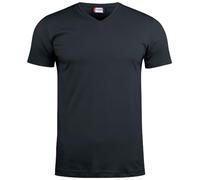 noTrash2003 Herren V-Neck Kurzarm T-Shirt Clique Basic by Kurzärmelig Enger Passform Nackenband hinten Kragenbündchen mit Elastan, 145 g/qm, Oeko-Tex Zertifiziert