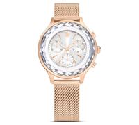 Nova Chrono Uhr, Schweizer Produktion, Metallarmband, Roséfarben, Roségoldfarbenes Finish