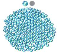 Novani Hotfix Strasssteine, Aquamarin AB, flache Rückseite, Glas, runde Kristalle, Edelsteine für Bastelarbeiten, Kleidung, Schuhe, Taschen, DIY-Dekoration (SS20/4,8 mm/1440 Stück)