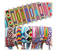 Novelty Place 10 Stück gewebtes Armband Bulk für Frauen, Kinder & Mädchen - Nepal Stil Freundschaftsarmbänder Handgefertigte geflochtene Seil-Handgelenk-String-Kette (zufällige Farben & Muster)