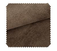 novely® exquisit ETERNITY Vintage Polsterstoff - Antiklederoptik Möbelstoff - Schwer entzündbares Velours-Kunstleder - Pflegeleichte Meterware 1lfm | Farbe: 02 Nougatbraun