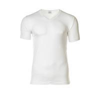 NOVILA GERMANY Herren T-Shirt - V-Ausschnitt, Stretch Cotton, Fein-Single-Jersey, Weiß, weiß, S Weiß