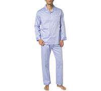 Novila Pyjama Herren Baumwolle blau gemustert, 50 (M)