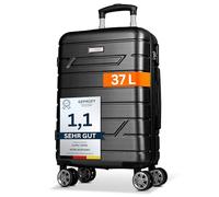 Nowi Bergamo 4 Rollen Kabinentrolley 56 cm schwarz (5456-schwarz) schwarz