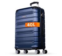 NOWI Handgepäck Koffer leicht - 40L Volumen - 8 Rollen 360° drehbar - Leichter ABS Koffer mit Zahlenschloss & Teleskopgestänge, Kabinentrolley, Handgepäckskoffer, Kabinenkoffer (blau, M)