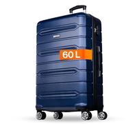 NOWI Hartschalenkoffer Mittelgroß - 62,7L Volumen - 8 Rollen 360° drehbar - Leichter ABS Koffer mit Zahlenschloss & Teleskopgestänge - Reisekoffer, Handgepäckskoffer, Trolley (blau, L)