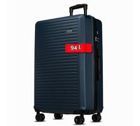 NOWI Koffer XL 94L - großer Hartschalen-Reisekoffer mit Rollen - robuster Trolley, Zahlenschloss, Ultraleicht, Suitcase Luggage rollkoffer groß 23kg (Navy Blau, XL)