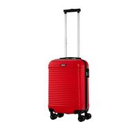 NOWI® Las Palmas Koffer Klein, Leichter Hartschalenkoffer mit Rollen, 34L passend für Ryanair, Lufthansa & co. Kabinenkoffer, Robuster Hardcase Handgepäckskoffer (rot, M)