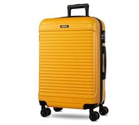 NOWI Las Palmas Koffer L - 59L Ultraleicht-Koffer, Mittelgroßer Hartschalenkoffer mit 8 Rollen 360° drehbar, Wasserabweisender Schalenkoffer mit Rollen, Robuster Trolley (gelb, L)