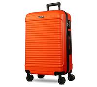 NOWI Las Palmas Koffer L - 59L Ultraleicht-Koffer, Mittelgroßer Hartschalenkoffer mit 8 Rollen 360° drehbar, Wasserabweisender Schalenkoffer mit Rollen (orange, L)
