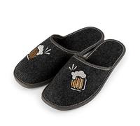 Nowo Herren Hausschuhe Filz Pantoffeln Bierkrug Pantoletten geschlossen Beer Bier Bequemes Tragegefühl Filzpantoffel Männer Hausschlappen Biermotiv
