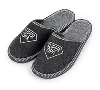 Nowo Herren Hausschuhe Super Opa Pantoffeln Pantoletten Filz Männer Hausschuhe Bequemes Tragegefühl Filzpantoffel Männer Hausschlappen Geschenk für Opa 45