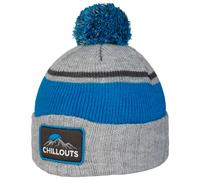 CHILLOUTS warme Bommelmütze - blau graue Wintermütze - Damen und Herren Nox Hat