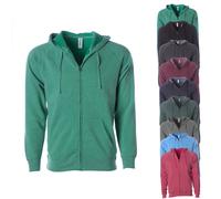 NP355 Independent Unisex Mittelgewicht Raglan Kapuzenjacke Crimson XXL