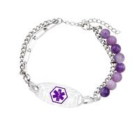 NPXUAMTJ Gravierbares Medizinisches Verstellbares Armband Aus Edelstahl Für Gesundheitswesen