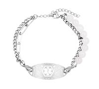 NPXUAMTJ Gravierbares Medizinisches Verstellbares Armband Aus Edelstahl Für Gesundheitswesen