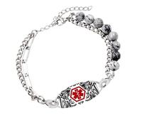 NPXUAMTJ Gravierbares Medizinisches Verstellbares Armband Aus Edelstahl Für Gesundheitswesen