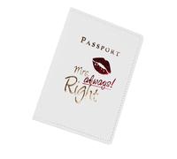 NPXUAMTJ Mr. Mrs. Reisepasshülle für Damen und Herren, Leder, Reisepassschutz, Brautparty, Reisezubehör, weiß, Mass Beauty