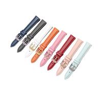 NRERDMT 12 14 15 16 18 20 mm Rindslederarmband, kompatibel mit Casio LTP-1094Q V300 1095 1183 LTH-1060-Serie, weiches, bequemes Uhrenarmband for Damen(Grey gk,18mm)