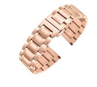 NRERDMT 14 mm, 16 mm, 18 mm, 19 mm, 20 mm. 316L Edelstahlarmband ist geeignet for Tissot 1853 T41 T17 Silber-Gold-Roségold-Uhrenkette.(Rose Gold,16mm)
