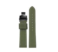 NRERDMT 18 mm/19/20/21/22/23/24 mm Nylon + Echtleder-Uhrenarmband, kompatibel mit Seiko SRPC31J1/Citizen Tissot, allen großen Marken, Herrenarmband(Army Green Black,21mm)