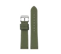 NRERDMT 18 mm/19/20/21/22/23/24 mm Nylon + Echtleder-Uhrenarmband, kompatibel mit Seiko SRPC31J1/Citizen Tissot, allen großen Marken, Herrenarmband(Army Green sk,19mm)