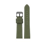 NRERDMT 18 mm/19/20/21/22/23/24 mm Nylon + Echtleder-Uhrenarmband, kompatibel mit Seiko SRPC31J1/Citizen Tissot, allen großen Marken, Herrenarmband(Army Green bk,20mm)