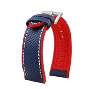 NRERDMT 20 mm 21 mm 22 23 24 mm Nylon-Gummi-Uhrenarmband, kompatibel mit TAG Heuer F1 Racing Car-Taucharmband, kompatibel mit Breitling/Omega/Mido/wasserdichtem Armband(13,21mm)