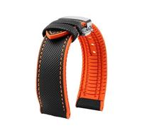 NRERDMT 20 mm 21 mm 22 23 24 mm Nylon-Gummi-Uhrenarmband, kompatibel mit TAG Heuer F1 Racing Car-Taucharmband, kompatibel mit Breitling/Omega/Mido/wasserdichtem Armband(23,21mm)